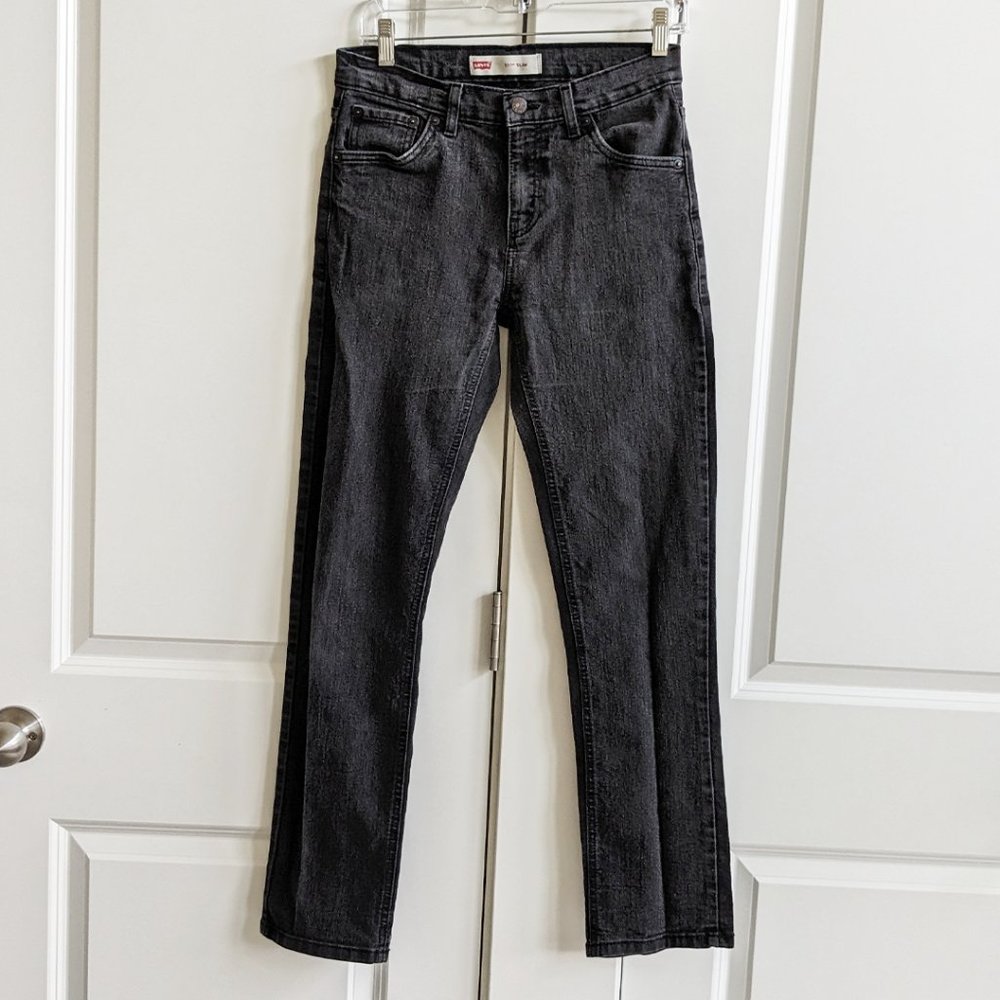 Levi's 511 Slim Fit Jeans Boys 18Reg Gray Dark Wash Stretch Teen Denim